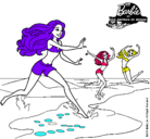 Dibujo Barbie de regreso a la playa pintado por arely