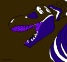 Dibujo Esqueleto tiranosaurio rex pintado por elias2