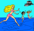 Dibujo Barbie de regreso a la playa pintado por poio