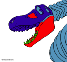 Dibujo Esqueleto tiranosaurio rex pintado por Tomi/Manu