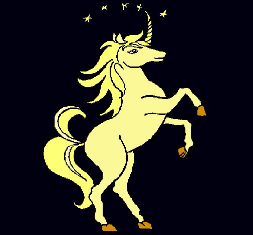 Dibujo Unicornio pintado por checcid