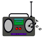 Dibujo Radio cassette 2 pintado por mar7