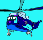 Dibujo Helicóptero al rescate pintado por dana