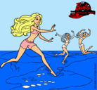 Dibujo Barbie de regreso a la playa pintado por dihnh