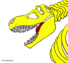 Dibujo Esqueleto tiranosaurio rex pintado por GERARD