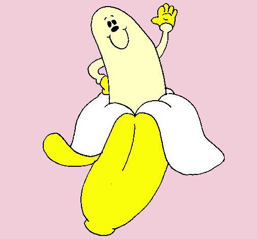 Dibujo Banana pintado por panchi