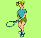 Dibujo Chica tenista pintado por lucky