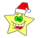 Dibujo estrella de navidad pintado por benjamin