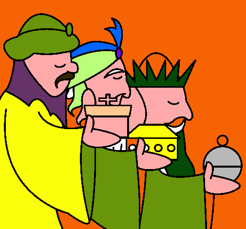 Dibujo Los Reyes Magos 3 pintado por MATEORN