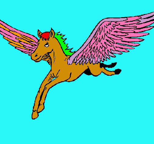 Dibujo Pegaso al vuelo pintado por coralmu004