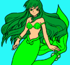 Dibujo Sirena pintado por michele846