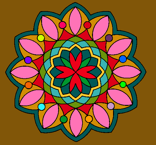 Dibujo Mandala 3 pintado por blanca