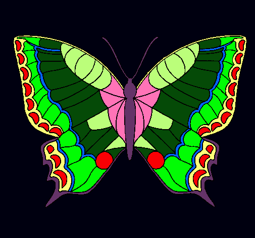 Dibujo Mariposa pintado por macasan