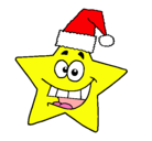 Dibujo estrella de navidad pintado por ALBA16