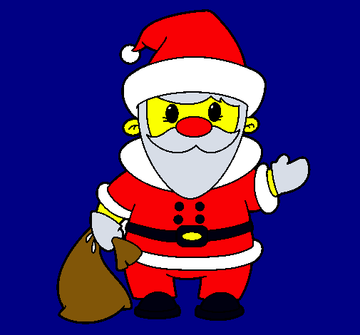 Dibujo Papa Noel 4 pintado por minion