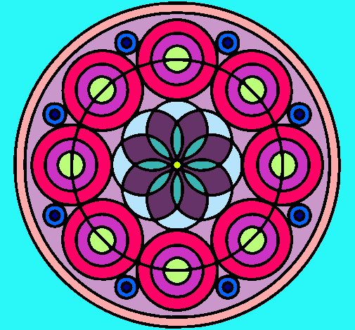 Dibujo Mandala 35 pintado por esponjita