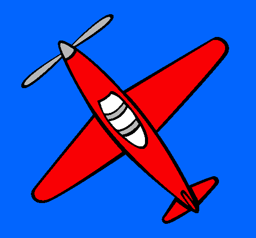 Dibujo Avión III pintado por RJGS