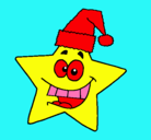 Dibujo estrella de navidad pintado por rosmeri