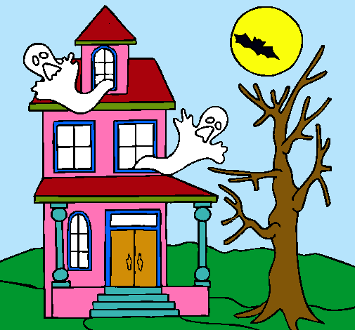 Dibujo Casa fantansma pintado por marisaas