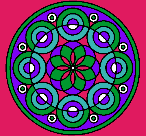 Dibujo Mandala 35 pintado por blanca