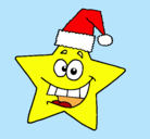 Dibujo estrella de navidad pintado por noelestrella