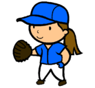 Dibujo Jugadora de béisbol pintado por salma