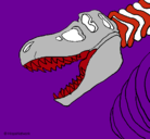 Dibujo Esqueleto tiranosaurio rex pintado por isaaco