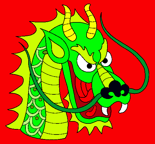 Dibujo Cabeza de dragón pintado por javitayons
