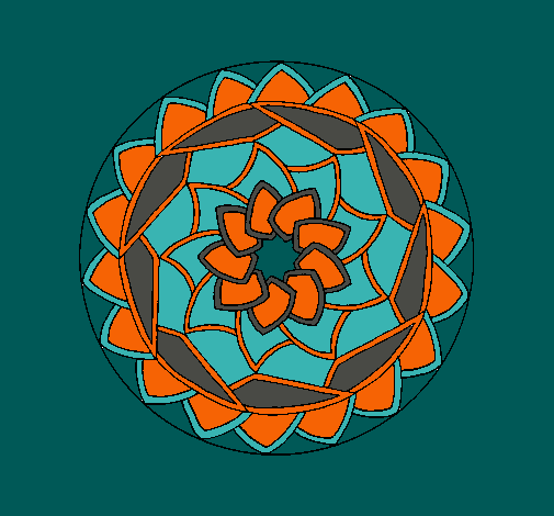 Dibujo Mandala 1 pintado por blanca