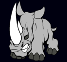 Dibujo Rinoceronte II pintado por halyberry