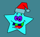 Dibujo estrella de navidad pintado por felipa