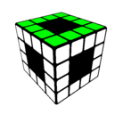 Dibujo Cubo de Rubik pintado por mafe