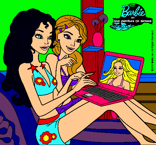 Dibujo Barbie chateando pintado por esrefy