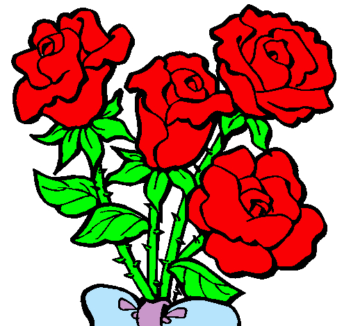 Dibujo Ramo de rosas pintado por nohaila