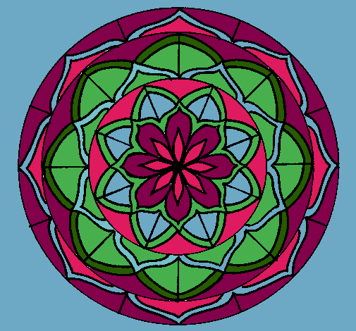 Dibujo Mandala 6 pintado por blanca