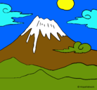 Dibujo Monte Fuji pintado por marily