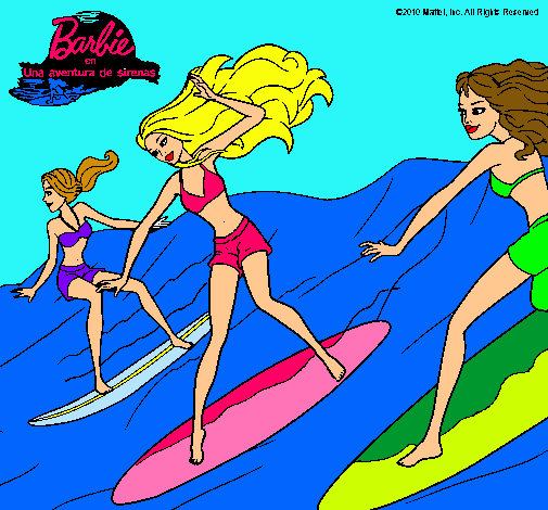 Dibujo Barbie de nuevo con sus amigas pintado por Camilaaali
