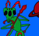 Dibujo Hormiga alienigena pintado por dennis