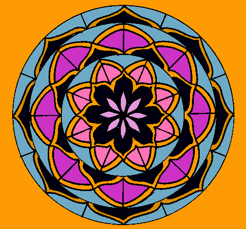 Dibujo Mandala 6 pintado por blanca