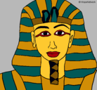 Dibujo Tutankamon pintado por Loya