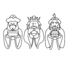 Dibujo Los Reyes Magos 4 pintado por yhto
