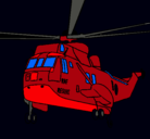Dibujo Helicóptero al rescate pintado por Erick
