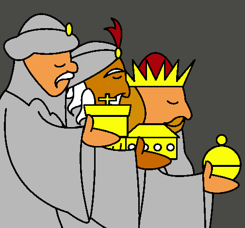 Dibujo Los Reyes Magos 3 pintado por Amaandiita