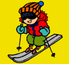 Dibujo Niño esquiando pintado por mati