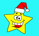 Dibujo estrella de navidad pintado por josema