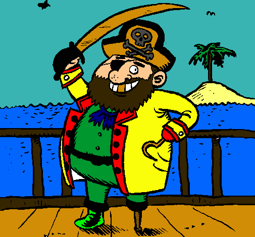 Dibujo Pirata a bordo pintado por velez256