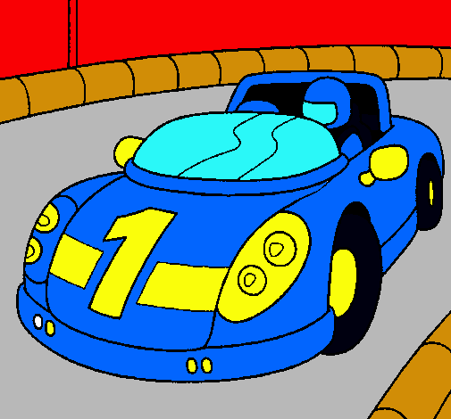 Dibujo Coche de carreras pintado por jocolo