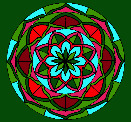 Dibujo Mandala 6 pintado por blanca