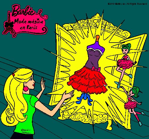 Dibujo El vestido mágico de Barbie pintado por bebeyuli