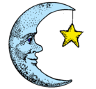 Dibujo Luna y estrella pintado por johany